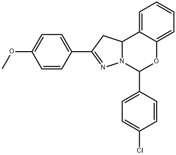 5-(4-chlorophenyl)-2-(4-methoxyphenyl)-1,10b-dihydropyrazolo[1,5-c][1,3]benzoxazine 化学構造式