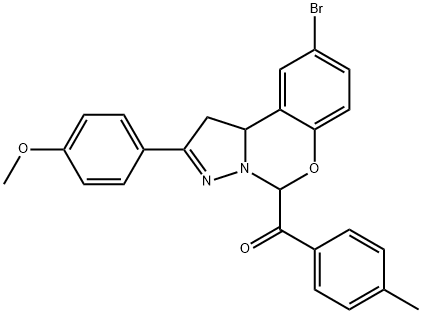 303060-99-3 {9-bromo-2-[4-(methyloxy)phenyl]-1,10b-dihydropyrazolo[1,5-c][1,3]benzoxazin-5-yl}(4-methylphenyl)methanone
