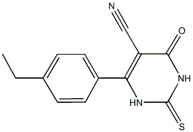 303062-09-1 6-(4-ethylphenyl)-4-oxo-2-thioxo-1,2,3,4-tetrahydro-5-pyrimidinecarbonitrile