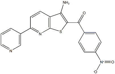 [3-amino-6-(3-pyridinyl)thieno[2,3-b]pyridin-2-yl]{4-nitrophenyl}methanone Structure