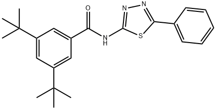 3,5-bis(1,1-dimethylethyl)-N-(5-phenyl-1,3,4-thiadiazol-2-yl)benzamide Structure