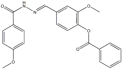 2-methoxy-4-[2-(4-methoxybenzoyl)carbohydrazonoyl]phenyl benzoate|