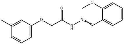 N'-(2-methoxybenzylidene)-2-(3-methylphenoxy)acetohydrazide,303086-44-4,结构式