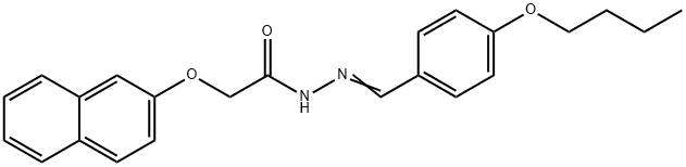 N'-(4-butoxybenzylidene)-2-(2-naphthyloxy)acetohydrazide Struktur