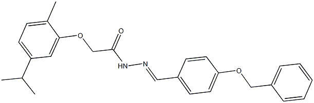 N'-[4-(benzyloxy)benzylidene]-2-(5-isopropyl-2-methylphenoxy)acetohydrazide Structure