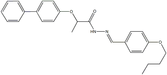 2-([1,1'-biphenyl]-4-yloxy)-N'-(4-butoxybenzylidene)propanohydrazide Structure