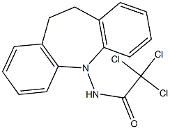 2,2,2-trichloro-N-(10,11-dihydro-5H-dibenzo[b,f]azepin-5-yl)acetamide Structure