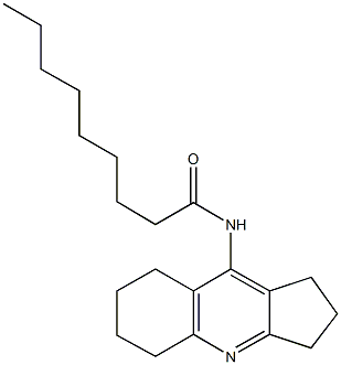 N-(2,3,5,6,7,8-hexahydro-1H-cyclopenta[b]quinolin-9-yl)nonanamide 结构式