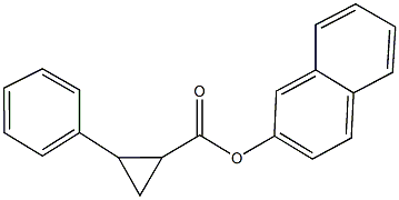 2-naphthyl 2-phenylcyclopropanecarboxylate Struktur