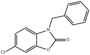3-benzyl-6-chloro-1,3-benzoxazol-2(3H)-one Struktur