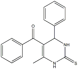 (6-methyl-4-phenyl-2-thioxo-1,2,3,4-tetrahydro-5-pyrimidinyl)(phenyl)methanone Struktur