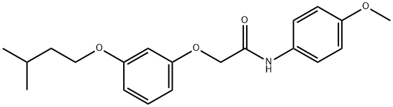2-[3-(isopentyloxy)phenoxy]-N-(4-methoxyphenyl)acetamide Struktur