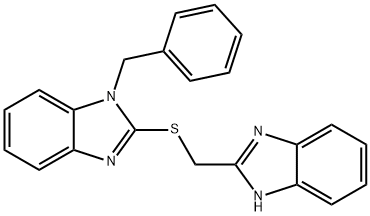 2-[(1H-benzimidazol-2-ylmethyl)sulfanyl]-1-benzyl-1H-benzimidazole,303132-81-2,结构式