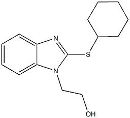 2-[2-(cyclohexylsulfanyl)-1H-benzimidazol-1-yl]ethanol 化学構造式