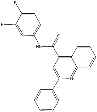 N-(3,4-difluorophenyl)-2-phenyl-4-quinolinecarboxamide Structure