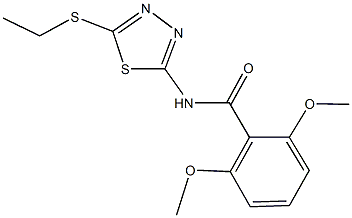 N-[5-(ethylsulfanyl)-1,3,4-thiadiazol-2-yl]-2,6-dimethoxybenzamide,303134-24-9,结构式