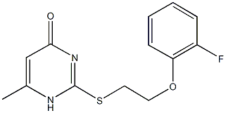 2-{[2-(2-fluorophenoxy)ethyl]sulfanyl}-6-methyl-4(1H)-pyrimidinone Struktur
