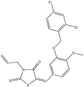 303135-01-5 3-allyl-5-{3-[(2,4-dichlorobenzyl)oxy]-4-methoxybenzylidene}-2-thioxo-1,3-thiazolidin-4-one