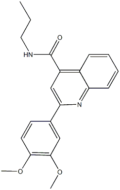 2-(3,4-dimethoxyphenyl)-N-propyl-4-quinolinecarboxamide 结构式