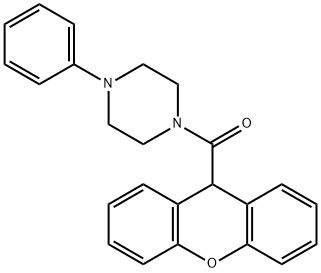 1-phenyl-4-(9H-xanthen-9-ylcarbonyl)piperazine 结构式