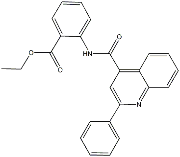 ethyl 2-{[(2-phenyl-4-quinolinyl)carbonyl]amino}benzoate Structure