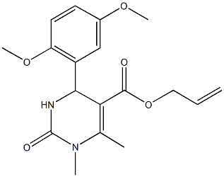 allyl 4-(2,5-dimethoxyphenyl)-1,6-dimethyl-2-oxo-1,2,3,4-tetrahydropyrimidine-5-carboxylate Structure