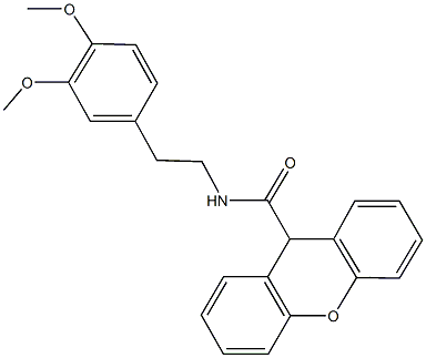 N-[2-(3,4-dimethoxyphenyl)ethyl]-9H-xanthene-9-carboxamide 化学構造式