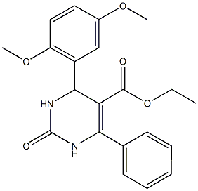 ethyl 4-(2,5-dimethoxyphenyl)-2-oxo-6-phenyl-1,2,3,4-tetrahydropyrimidine-5-carboxylate,303138-14-9,结构式