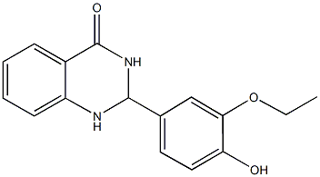 2-(3-ethoxy-4-hydroxyphenyl)-2,3-dihydro-4(1H)-quinazolinone Structure