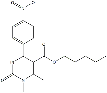 pentyl 4-{4-nitrophenyl}-1,6-dimethyl-2-oxo-1,2,3,4-tetrahydropyrimidine-5-carboxylate,303138-20-7,结构式