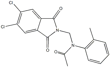 N-[(5,6-dichloro-1,3-dioxo-1,3-dihydro-2H-isoindol-2-yl)methyl]-N-(2-methylphenyl)acetamide Structure