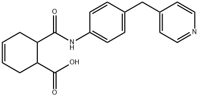 6-{[4-(4-pyridinylmethyl)anilino]carbonyl}-3-cyclohexene-1-carboxylic acid Structure