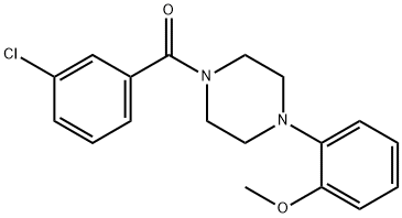1-(3-chlorobenzoyl)-4-(2-methoxyphenyl)piperazine,303139-18-6,结构式