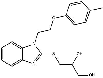 3-({1-[2-(4-methylphenoxy)ethyl]-1H-benzimidazol-2-yl}sulfanyl)-1,2-propanediol Structure