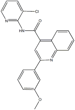 N-(3-chloro-2-pyridinyl)-2-(3-methoxyphenyl)-4-quinolinecarboxamide 结构式