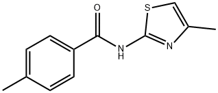 4-methyl-N-(4-methyl-1,3-thiazol-2-yl)benzamide 化学構造式