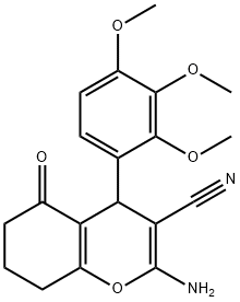 2-amino-5-oxo-4-(2,3,4-trimethoxyphenyl)-5,6,7,8-tetrahydro-4H-chromene-3-carbonitrile,303141-32-4,结构式