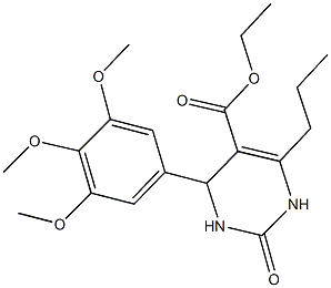 ethyl 2-oxo-6-propyl-4-(3,4,5-trimethoxyphenyl)-1,2,3,4-tetrahydro-5-pyrimidinecarboxylate,303141-40-4,结构式