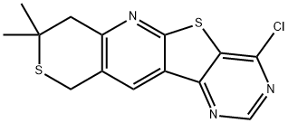 4-chloro-8,8-dimethyl-7,10-dihydro-8H-thiopyrano[3'',4'':5',6']pyrido[3',2':4,5]thieno[3,2-d]pyrimidine|