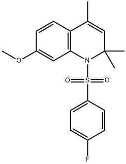 1-[(4-fluorophenyl)sulfonyl]-7-methoxy-2,2,4-trimethyl-1,2-dihydroquinoline Struktur