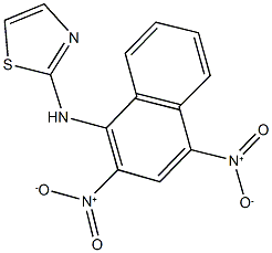 2-({2,4-bisnitronaphthalen-1-yl}amino)-1,3-thiazole 化学構造式
