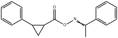1-phenylethanone O-[(2-phenylcyclopropyl)carbonyl]oxime Structure