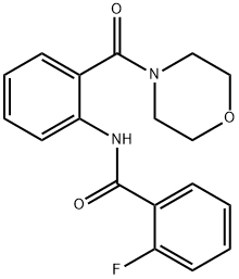 2-fluoro-N-[2-(4-morpholinylcarbonyl)phenyl]benzamide,303203-24-9,结构式