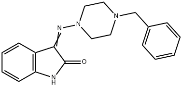 3-[(4-benzyl-1-piperazinyl)imino]-1,3-dihydro-2H-indol-2-one Structure