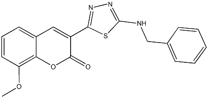 3-[5-(benzylamino)-1,3,4-thiadiazol-2-yl]-8-methoxy-2H-chromen-2-one|