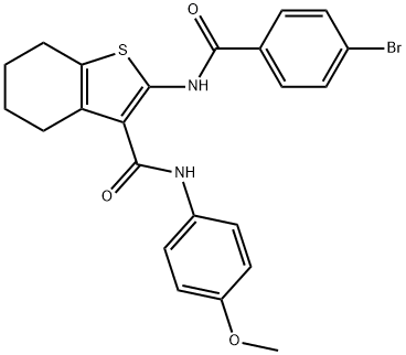 2-[(4-bromobenzoyl)amino]-N-(4-methoxyphenyl)-4,5,6,7-tetrahydro-1-benzothiophene-3-carboxamide|