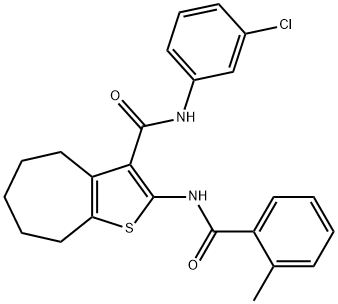 303206-42-0 N-(3-chlorophenyl)-2-[(2-methylbenzoyl)amino]-5,6,7,8-tetrahydro-4H-cyclohepta[b]thiophene-3-carboxamide