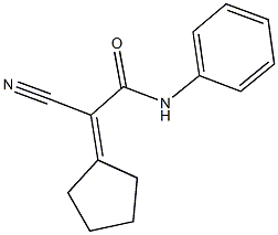 2-cyano-2-cyclopentylidene-N-phenylacetamide Structure
