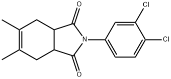 2-(3,4-dichlorophenyl)-5,6-dimethyl-3a,4,7,7a-tetrahydro-1H-isoindole-1,3(2H)-dione 化学構造式