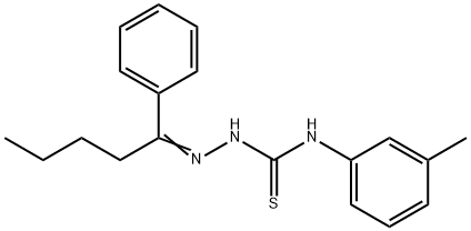 1-phenyl-1-pentanone N-(3-methylphenyl)thiosemicarbazone Structure